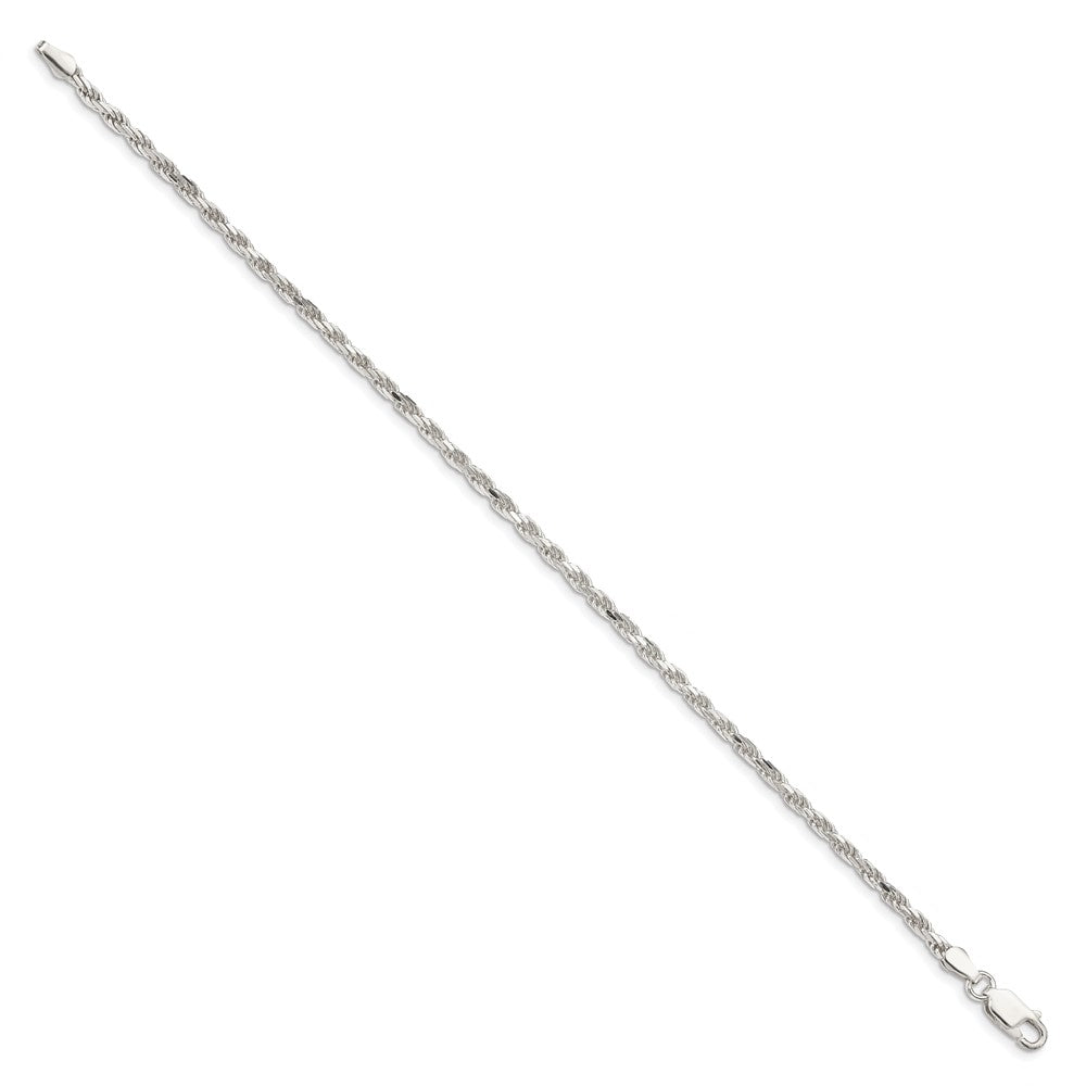 Sterling Silver 2.5mm Diamond-cut Rope Chain QDC055-8