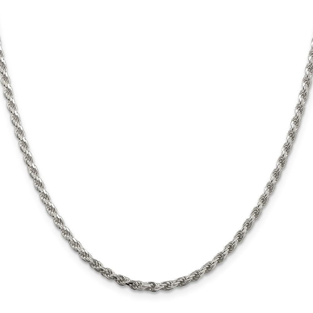 Sterling Silver 2.75mm Diamond-cut Rope ChainQDC060