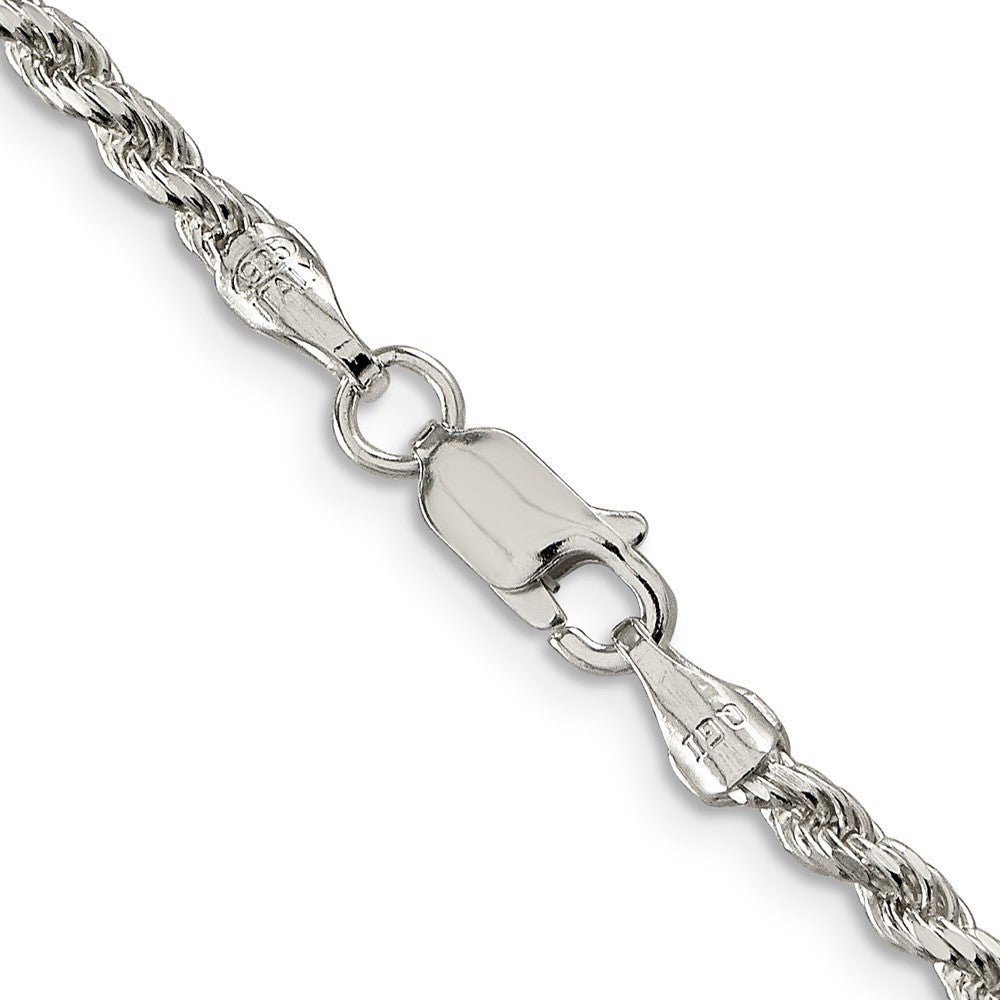 Sterling Silver 2.75mm Diamond-cut Rope ChainQDC060