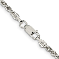 Sterling Silver 2.75mm Diamond-cut Rope ChainQDC060
