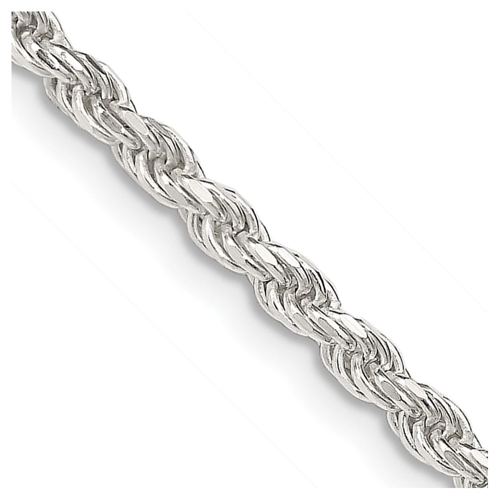 Sterling Silver 2.75mm Diamond-cut Rope ChainQDC060