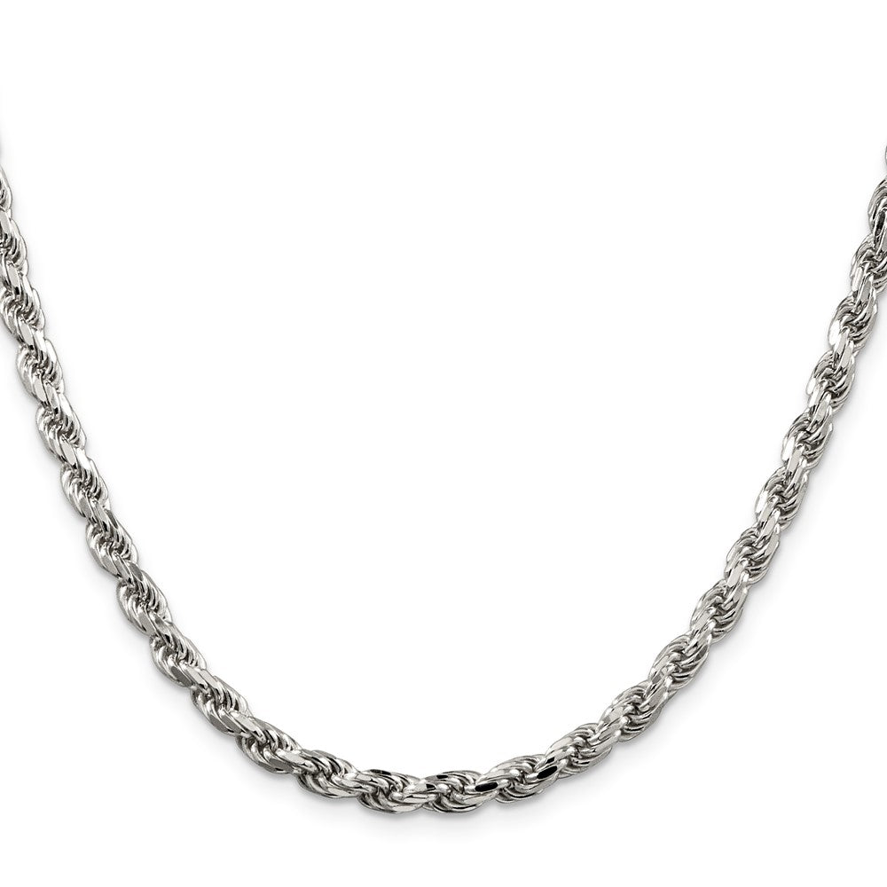 Sterling Silver 4.6mm Diamond-cut Rope ChainQDC100