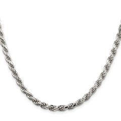 Sterling Silver 4.6mm Diamond-cut Rope ChainQDC100