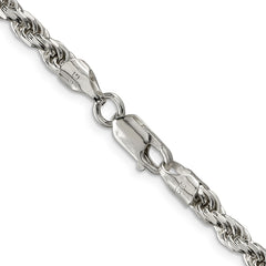 Sterling Silver 4.6mm Diamond-cut Rope ChainQDC100