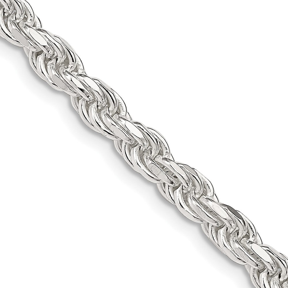 Sterling Silver 4.6mm Diamond-cut Rope ChainQDC100