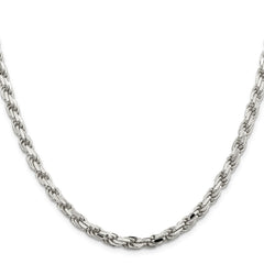 Sterling Silver 5.75mm Diamond-cut Rope ChainQDC120