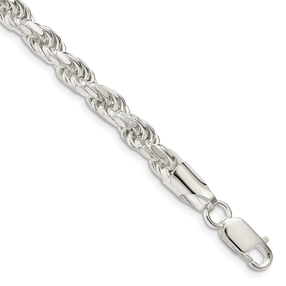 Sterling Silver 5.75mm Diamond-cut Rope Chain QDC120-7
