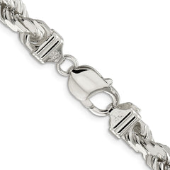 Sterling Silver 7.8mm Diamond-cut Rope ChainQDC170