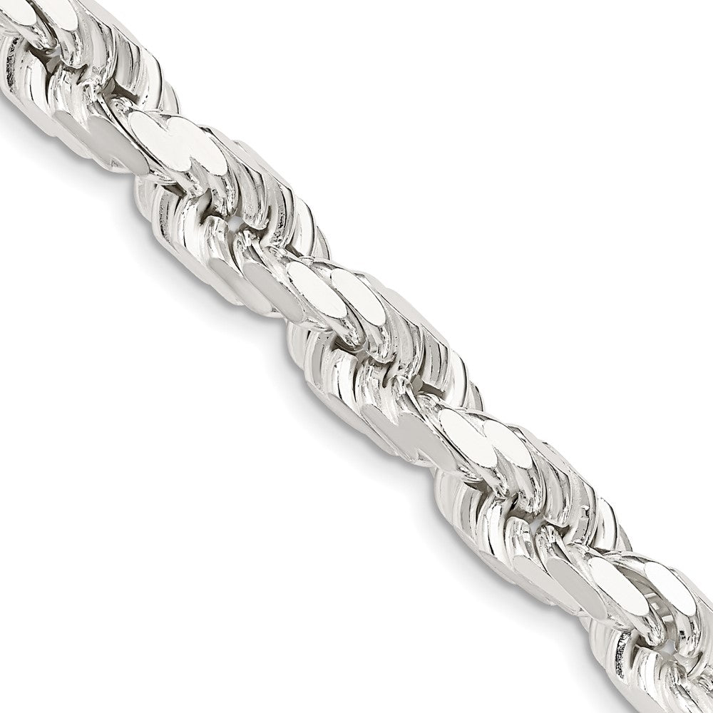 Sterling Silver 7.8mm Diamond-cut Rope ChainQDC170