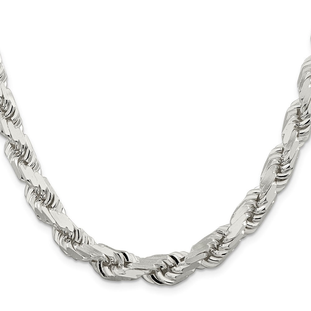 Sterling Silver 9.0mm Diamond-cut Rope ChainQDC200