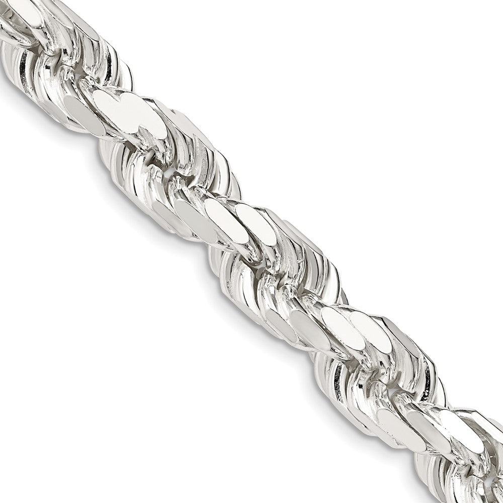 Sterling Silver 9.0mm Diamond-cut Rope ChainQDC200