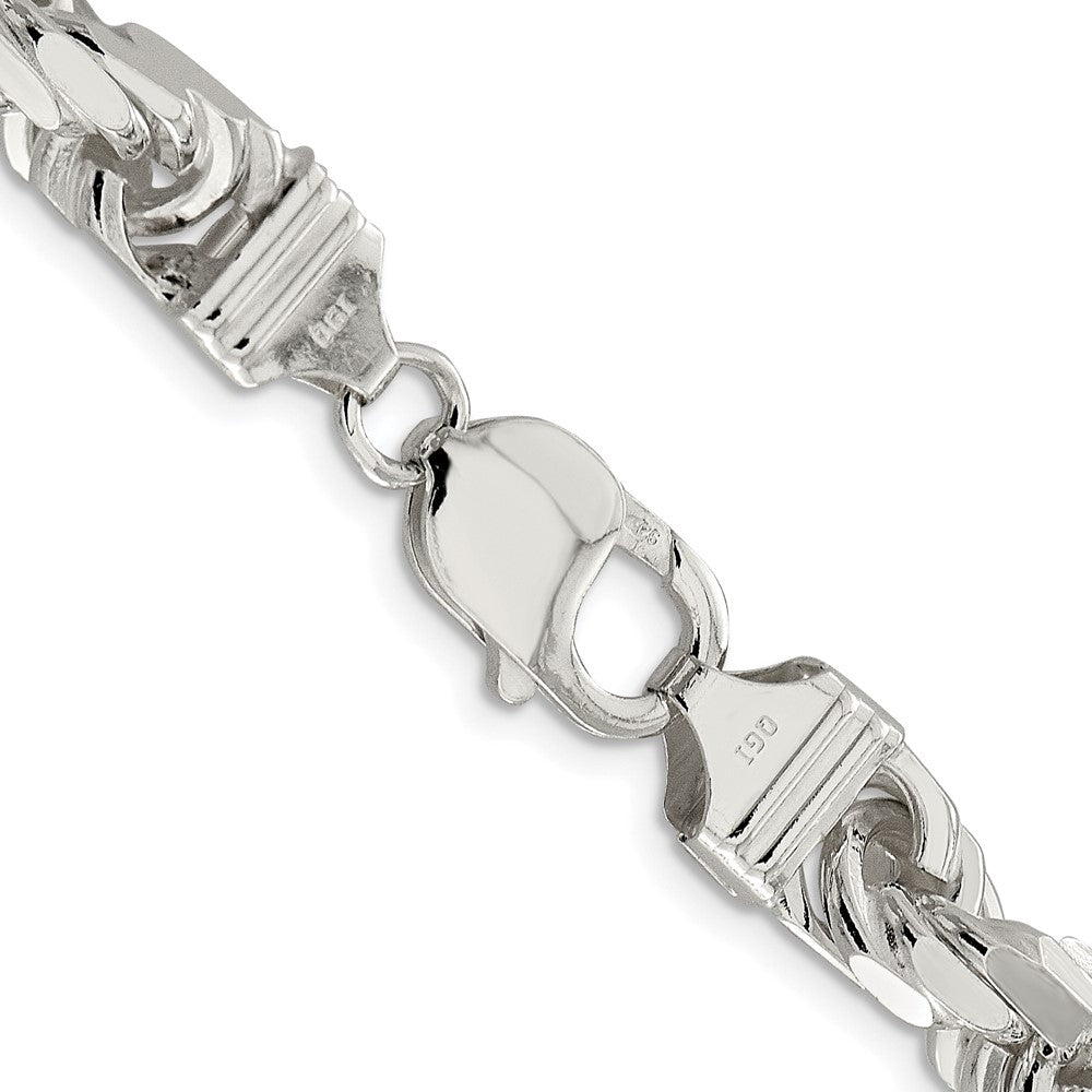 Sterling Silver Rhodium-plated 9.0mm Diamond-cut Rope ChainQDC200R