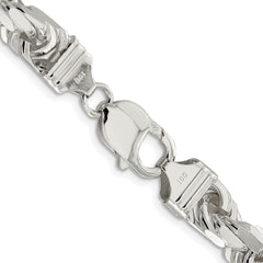 Sterling Silver Rhodium-plated 9.0mm Diamond-cut Rope ChainQDC200R