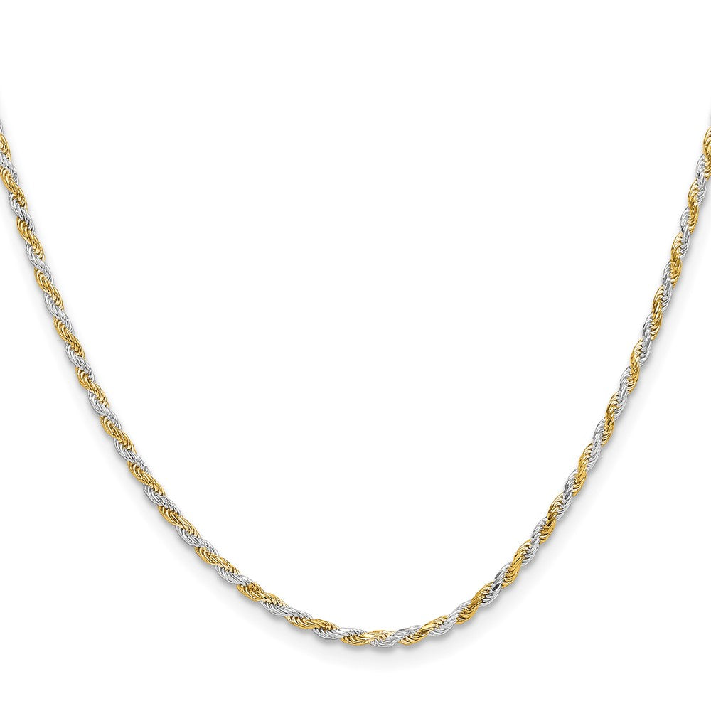 Sterling Silver And Vermeil 1.85mm Diamond-cut Rope ChainQDCY040