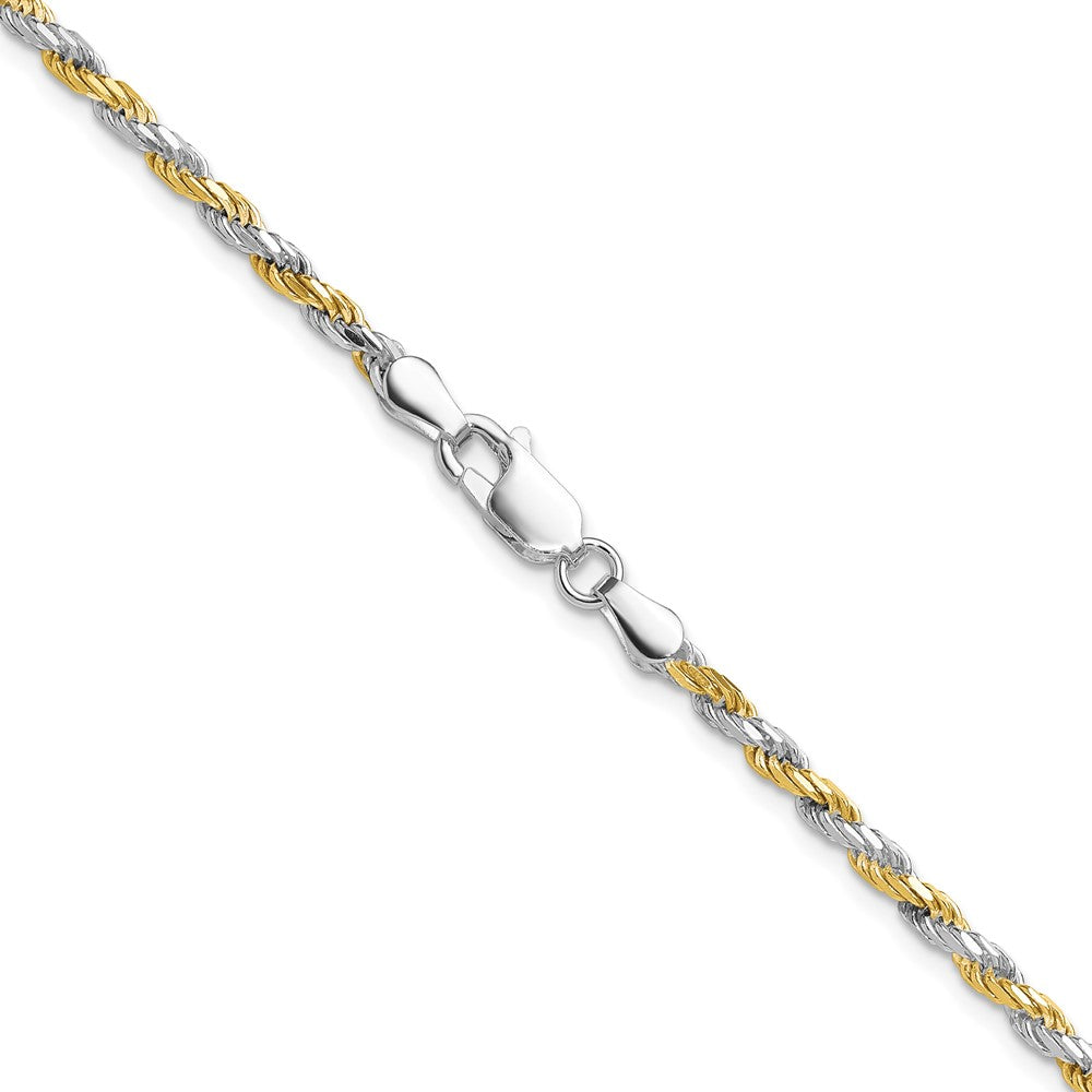 Sterling Silver And Vermeil 2.5mm Diamond-cut Rope ChainQDCY060