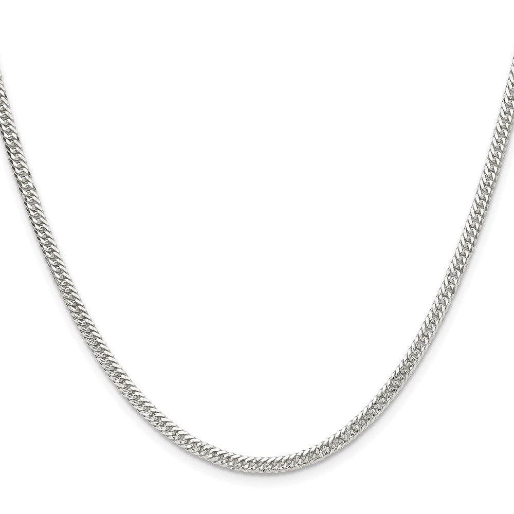 Sterling Silver Polished 3.0mm Double Diamond-cut Curb ChainQDD060