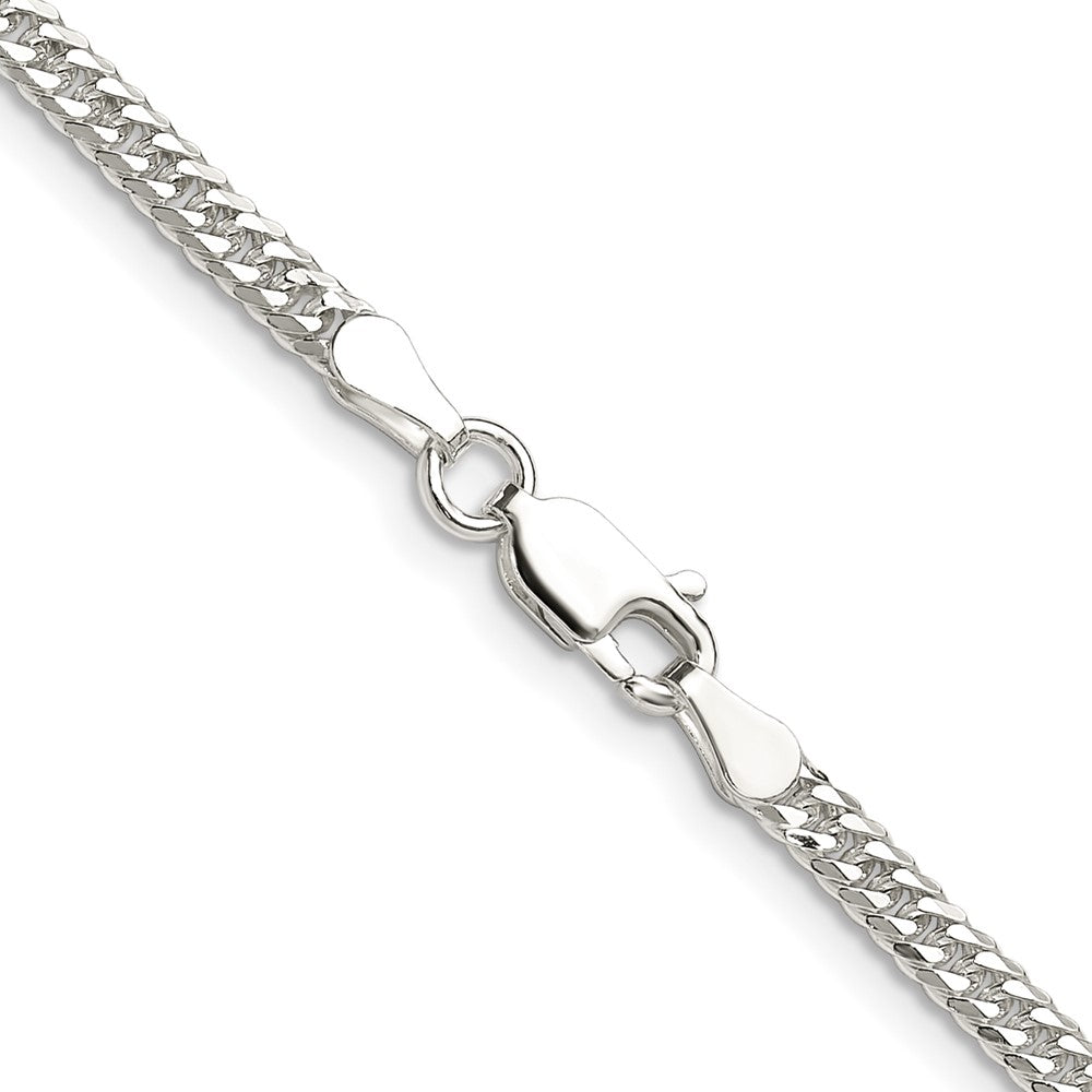 Sterling Silver Polished 3.0mm Double Diamond-cut Curb ChainQDD060