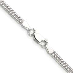 Sterling Silver Polished 3.0mm Double Diamond-cut Curb ChainQDD060