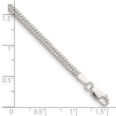 Sterling Silver Polished 3.0mm Double Diamond-cut Curb Chain QDD060-8