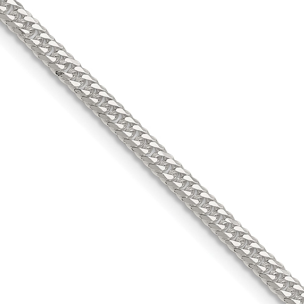 Sterling Silver Polished 3.0mm Double Diamond-cut Curb ChainQDD060