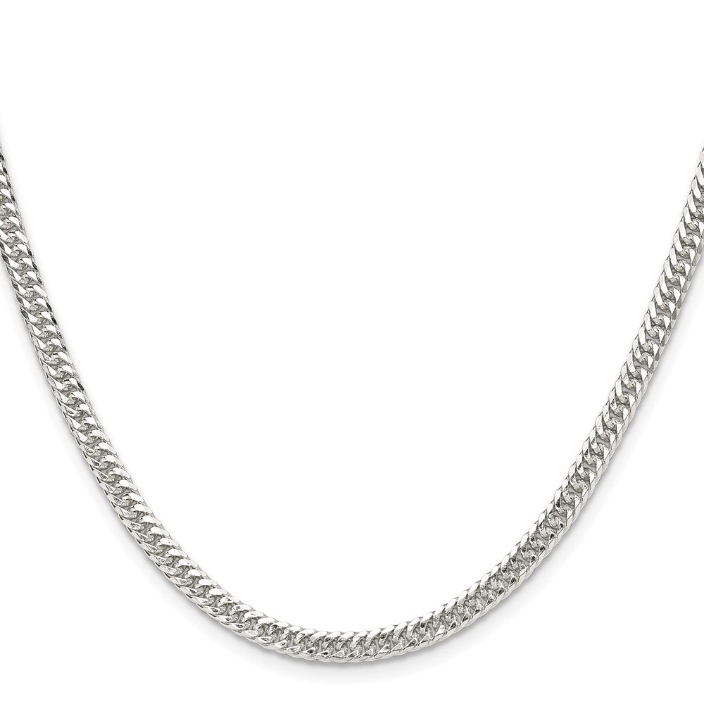 Sterling Silver Polished 3.9mm Double Diamond-cut Curb ChainQDD080