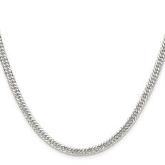 Sterling Silver Polished 3.9mm Double Diamond-cut Curb ChainQDD080