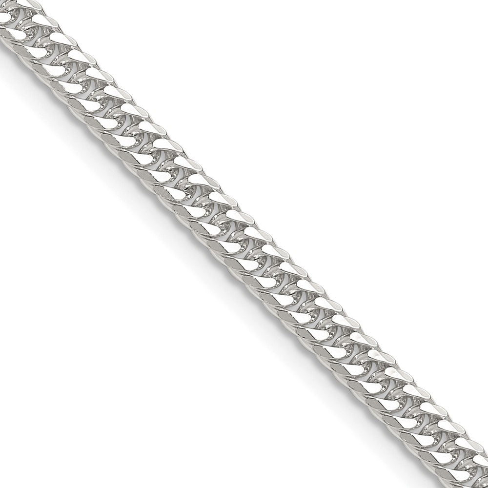 Sterling Silver Polished 3.9mm Double Diamond-cut Curb ChainQDD080