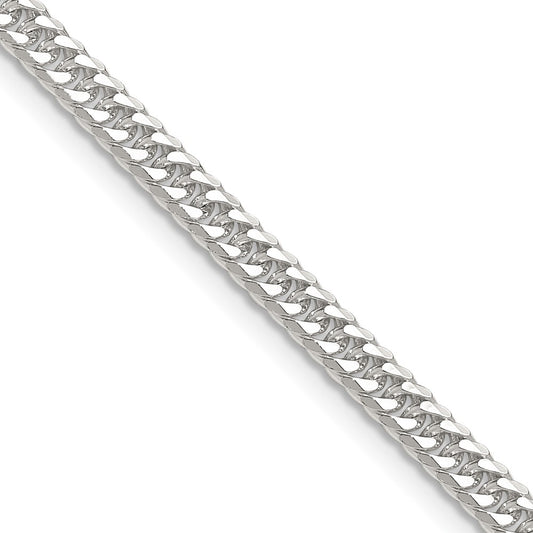 Sterling Silver Polished 3.9mm Double Diamond-cut Curb ChainQDD080