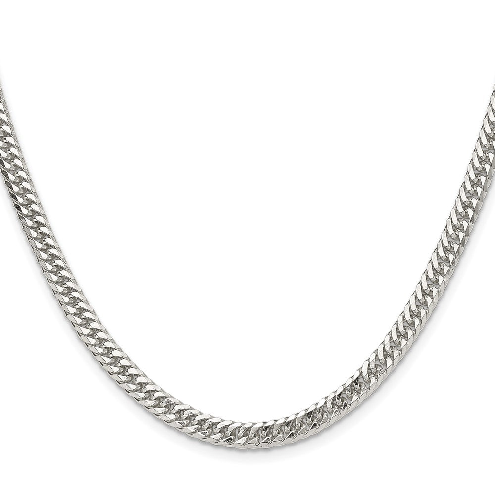 Sterling Silver Polished 4.8mm Double Diamond-cut Curb ChainQDD100