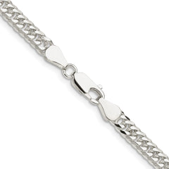 Sterling Silver Polished 4.8mm Double Diamond-cut Curb ChainQDD100