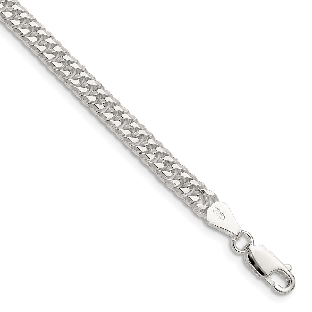 Sterling Silver Polished 4.8mm Double Diamond-cut Curb Chain QDD100-8
