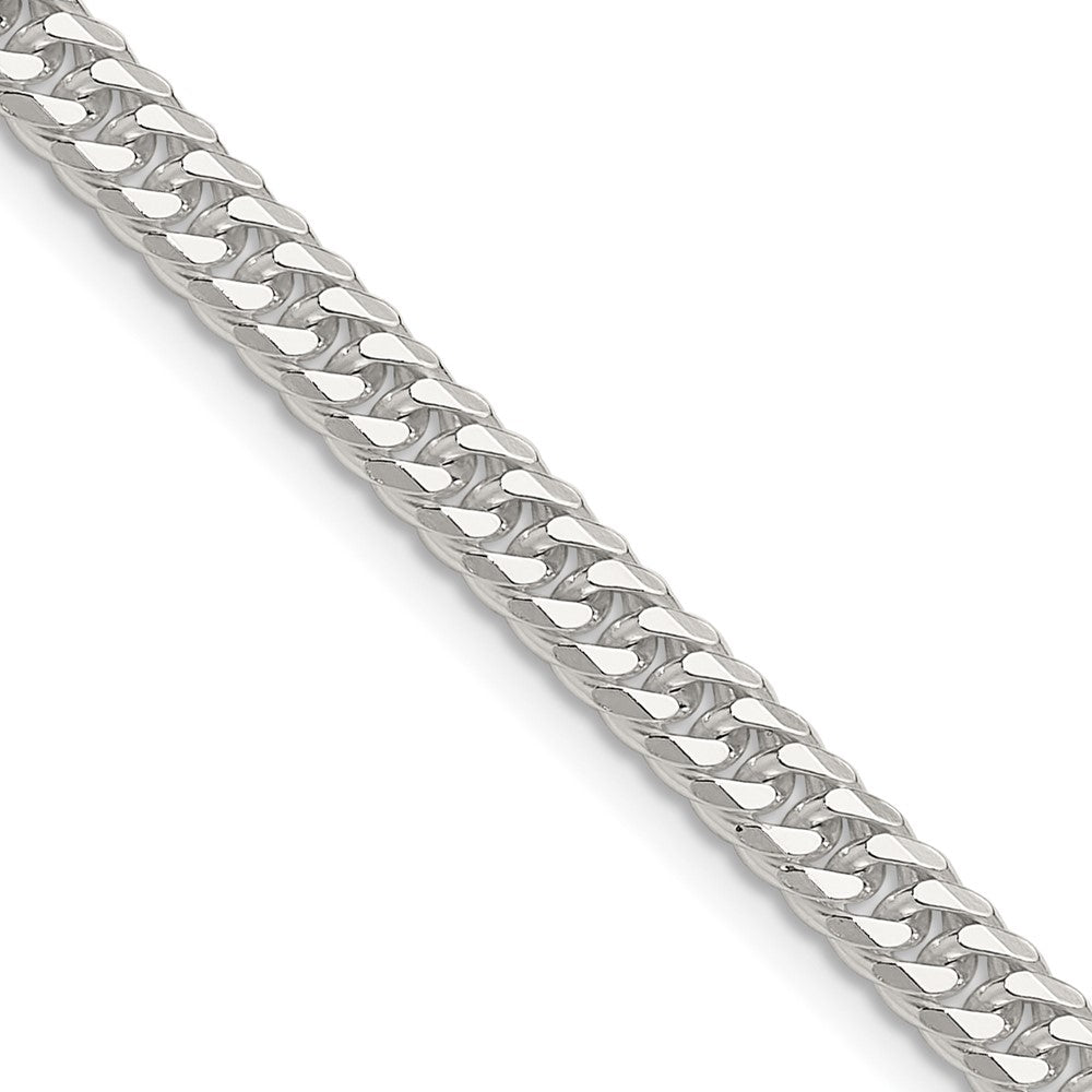 Sterling Silver Polished 4.8mm Double Diamond-cut Curb ChainQDD100