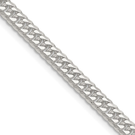 Sterling Silver Polished 4.8mm Double Diamond-cut Curb ChainQDD100