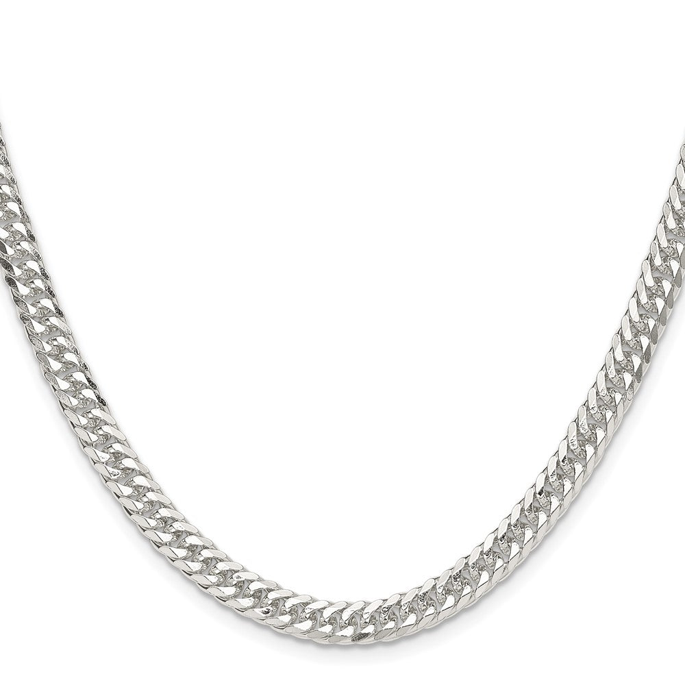 Sterling Silver Polished 5.7mm Double Diamond-cut Curb ChainQDD120