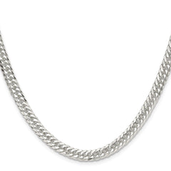 Sterling Silver Polished 5.7mm Double Diamond-cut Curb ChainQDD120