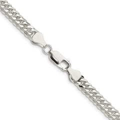 Sterling Silver Polished 5.7mm Double Diamond-cut Curb ChainQDD120