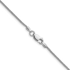 Sterling Silver Rhodium-plated 1.3mm 8 Sided D/C Double Spiga ChainQDDS030R