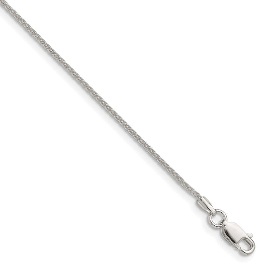 Sterling Silver 1.3mm 8 Sided D/C Double Spiga ChainQDDS030