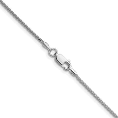 Sterling Silver Rhodium-plated 1.45mm 8 Sided D/C Double Spiga ChainQDDS035R