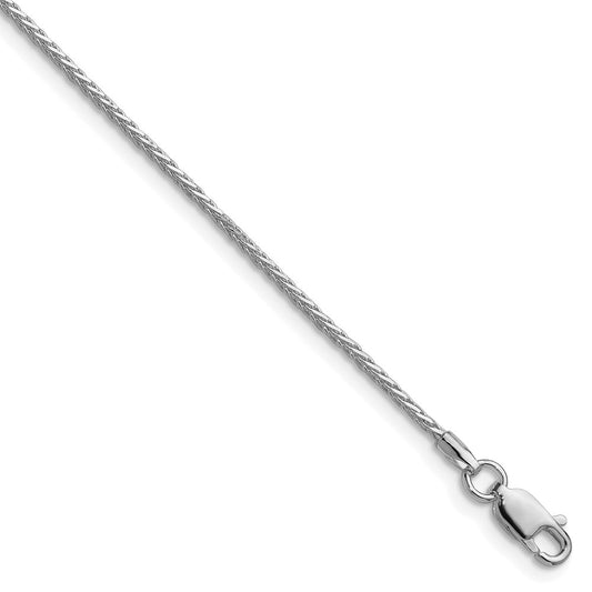 Sterling Silver Rhodium-plated 1.45mm 8 Sided D/C Double Spiga ChainQDDS035R
