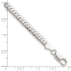 Sterling Silver Polished 5.1mm Double Oval Flat Chain QDOF100-8