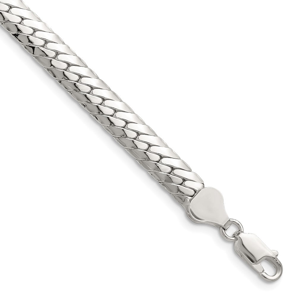 Sterling Silver Polished 6.25mm Double Oval Flat Chain QDOF120-8