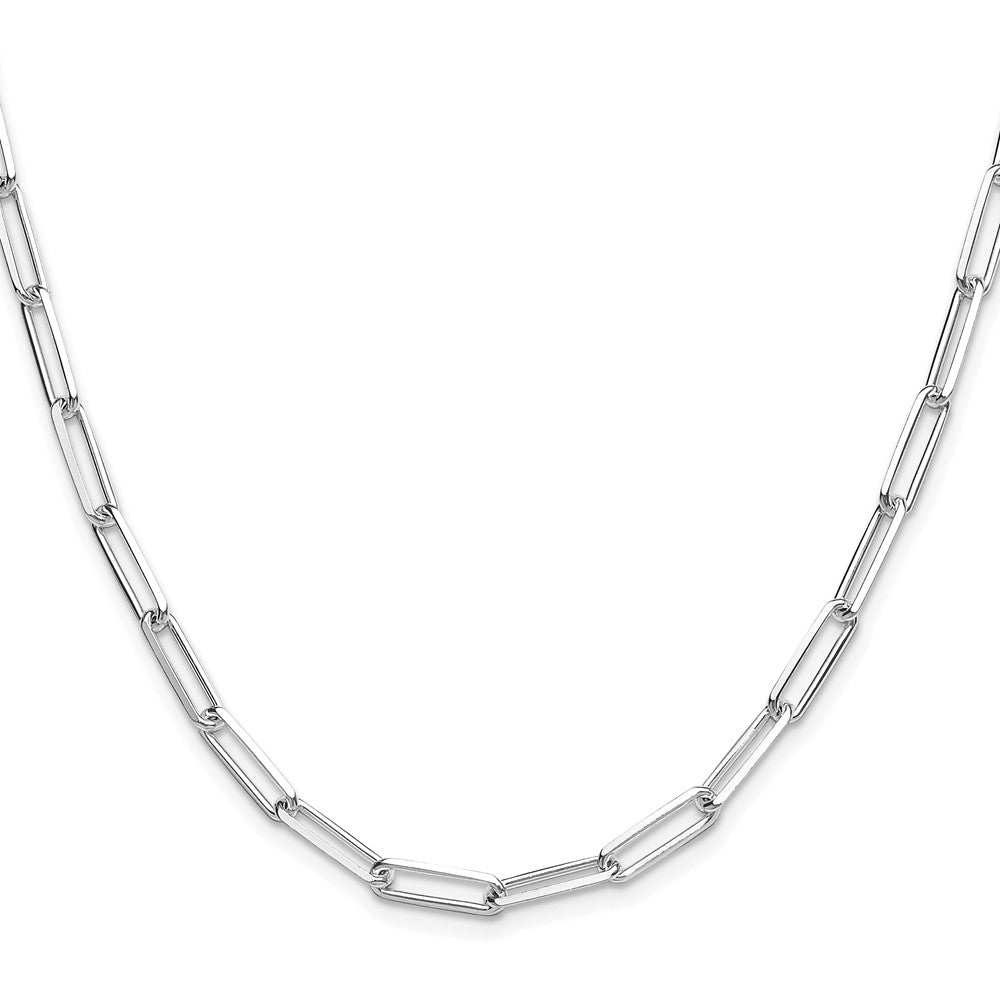 Sterling Silver Rhodium-plated 4.4mm D/C Paperclip ChainQDPC120R