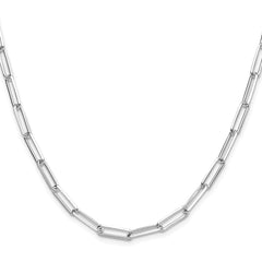 Sterling Silver Rhodium-plated 4.4mm D/C Paperclip ChainQDPC120R