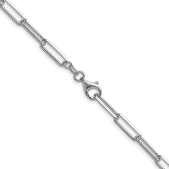 Sterling Silver Rhodium-plated 4.4mm D/C Paperclip ChainQDPC120R
