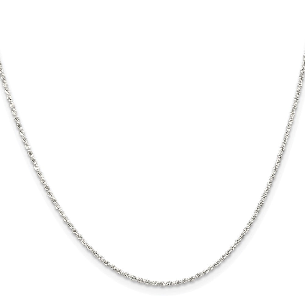 Sterling Silver Rhodium-plated 1.3mm Solid Rope ChainQDR025R