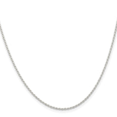 Sterling Silver Rhodium-plated 1.3mm Solid Rope ChainQDR025R