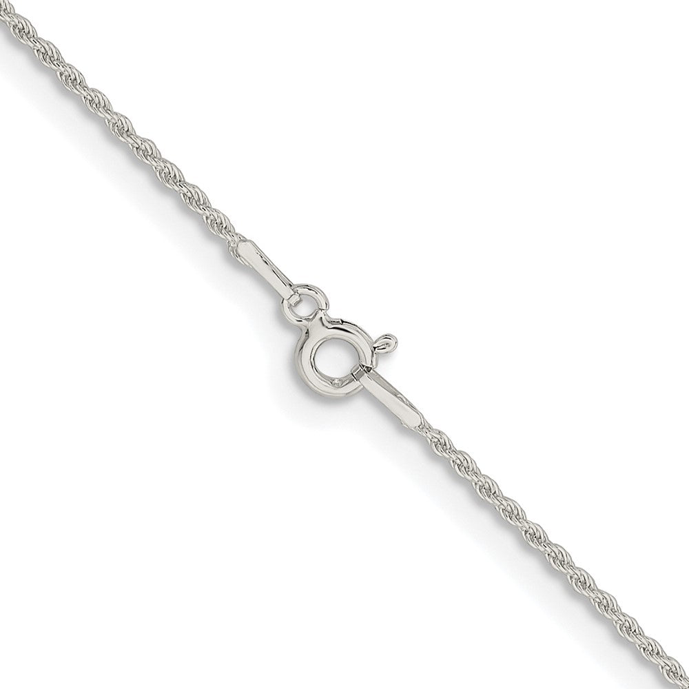Sterling Silver Rhodium-plated 1.3mm Solid Rope ChainQDR025R