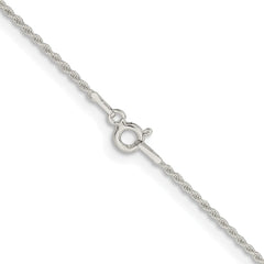 Sterling Silver Rhodium-plated 1.3mm Solid Rope ChainQDR025R
