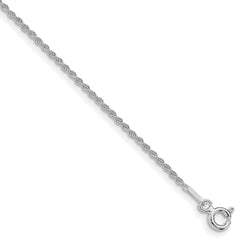 Sterling Silver Rhodium-plated 1.3mm Solid Rope ChainQDR025R